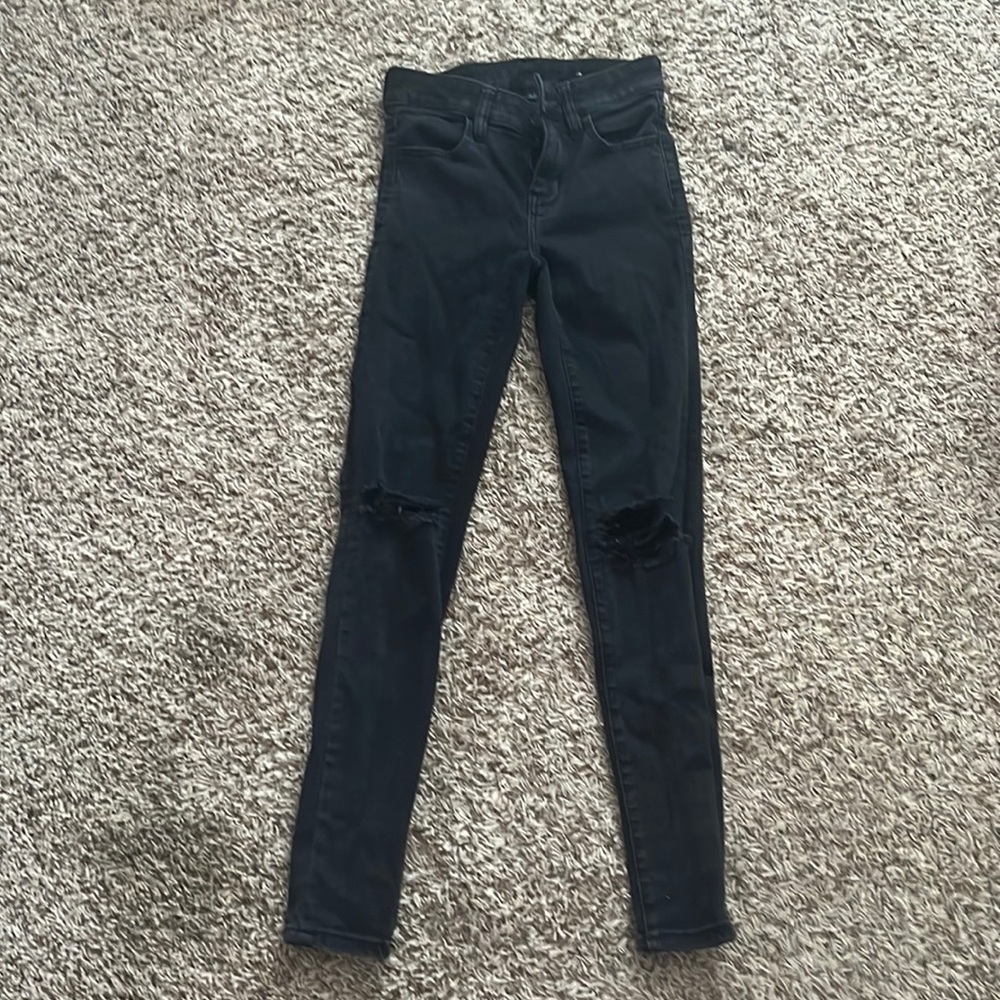 American Eagle Skinny Ripped Black jeans